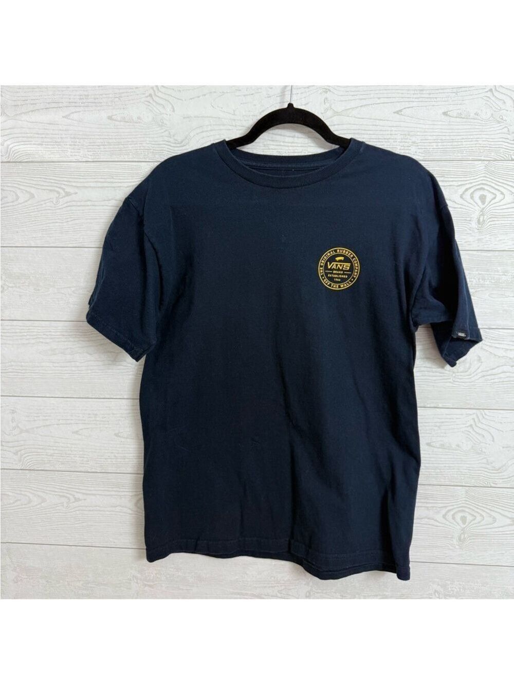 Vans Men’s Navy Blue Short Sleeve Tee Shirt with Logo. Size M - Picture 1 of 6